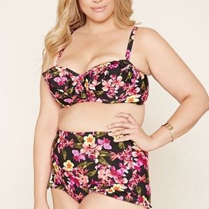 Plus Size Floral Swim Suit